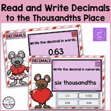Reading and Writing Decimals - Boom Cards