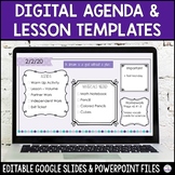 Digital Agenda and Lesson Templates | Editable