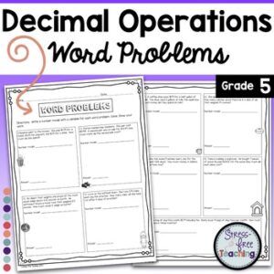 Decimal Word Problems - 5th Grade