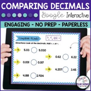 Comparing and Ordering Decimals Digital Activities