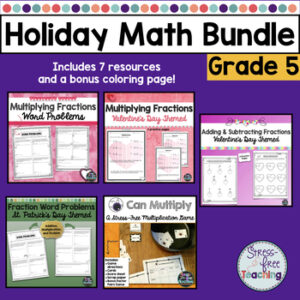 5th Grade Math Holiday Themed Bundle