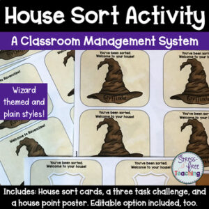 Classroom Management: House Sorting & Activity Set