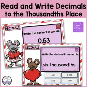 Reading and Writing Decimals - Boom Cards
