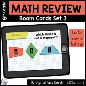 5th Grade Math Review Boom Cards Set 3