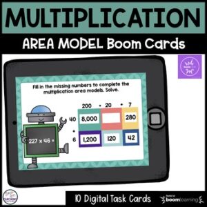 Area Model Multiplication Boom Cards