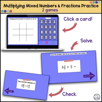 Multiplying Fractions and Mixed Numbers Game | Google Slides - Image 3