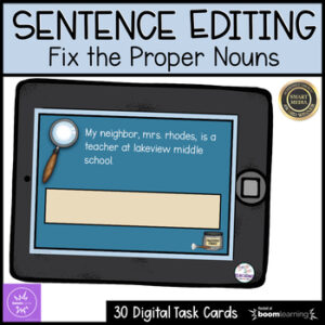 Sentence Editing Proper Nouns