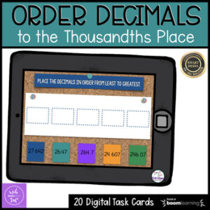 Compare and Order Decimals Boom Cards