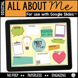 All About Me Digital Writing Activity | Digital