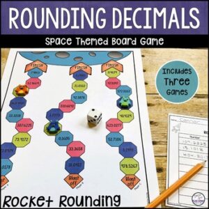 Rounding Decimals Game - Space Themed