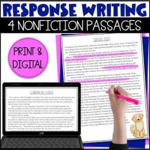 Response Writing Passages - Nonfiction - RACES Strategy