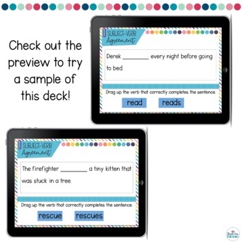 Subject-Verb Agreement | Boom Cards - Image 4