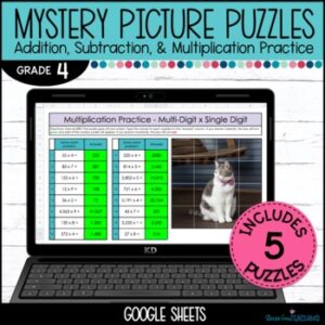 Addition, Subtraction, and Multiplication - Mystery Pictures