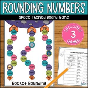 Rounding Whole Numbers Game - Space Themed